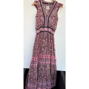 Floral Pink Sleeveless Dress